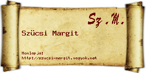 Szücsi Margit névjegykártya